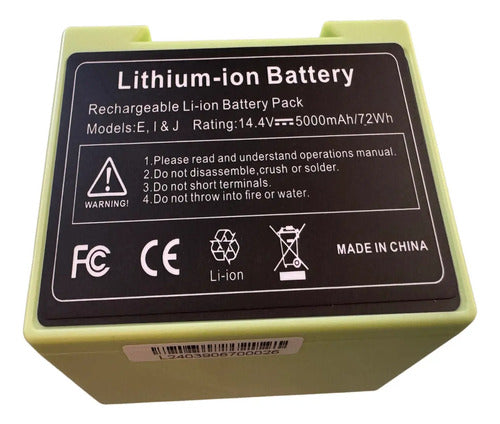 Batería de reemplazo de 5000 mAh compatible con Roomba