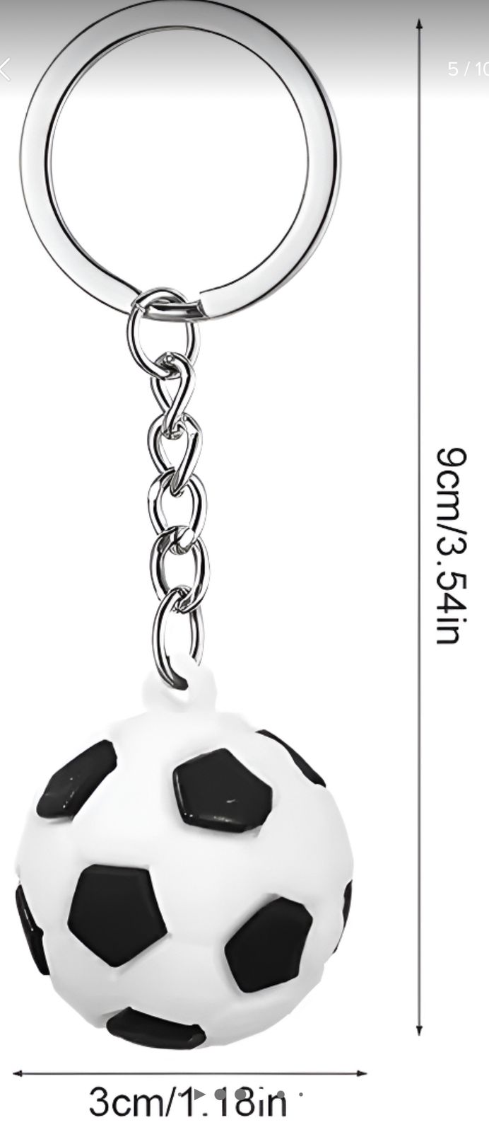 Llavero Balón Antiestrés de Fútbol | Paquete de 10 Piezas