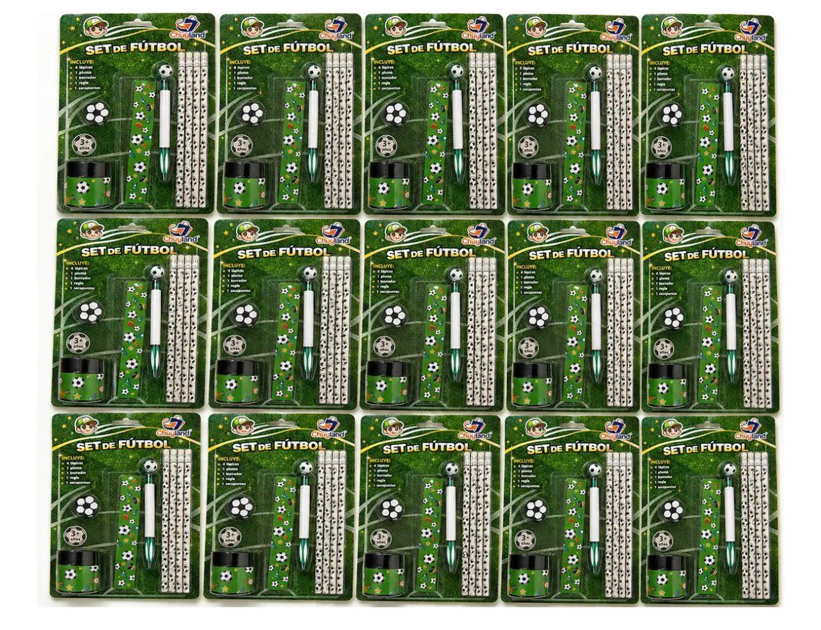 🎁 15 Kits Futboleros para Cumpleaños y Bolos