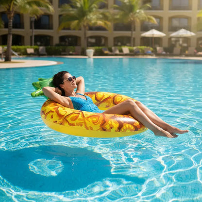 Dona inflable Bestway piña amarilla de 119 cm para alberca