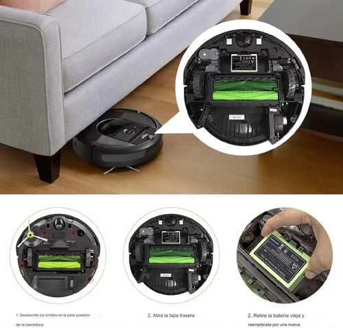 Batería de reemplazo de 5000 mAh compatible con Roomba