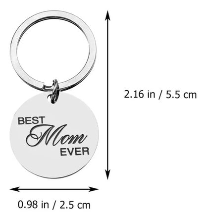 Llavero Best Mom Ever de acero para regalar a mamá