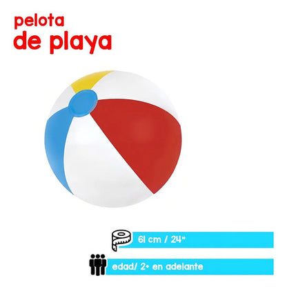 12 pelotas inflables multicolor de 61 cm para playa y alberca