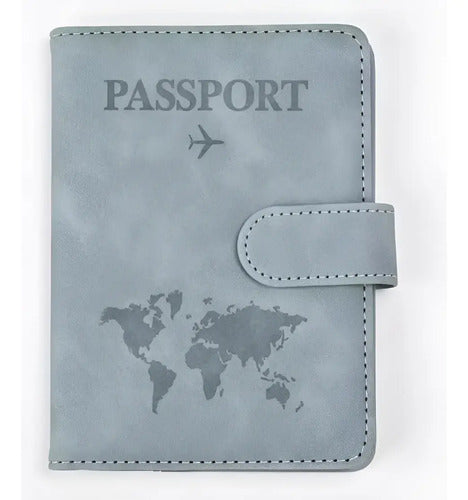 Portapasaporte RFID con espacio para visa y tarjetas