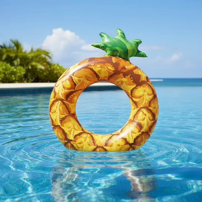 Dona inflable Bestway piña amarilla de 119 cm para alberca