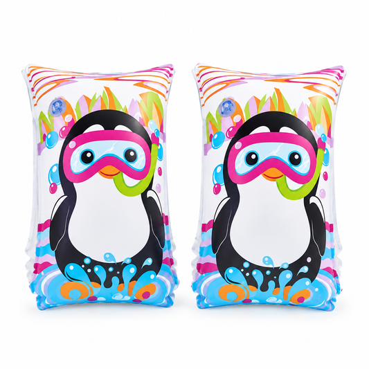 Flotis inflable infantil con diseño de pingüino