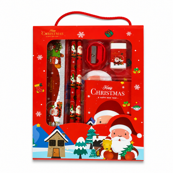 Kit de Papelería Escolar Navidad | Recuerdo para Fiesta Infantil