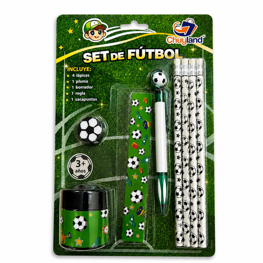 Kit de Papelería Escolar Fútbol | Recuerdo para Fiesta Infantil