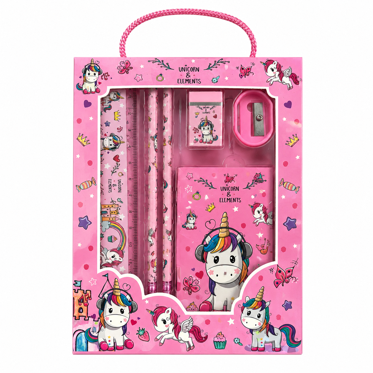 Kit de Papelería Escolar Unicornio | Recuerdo para Fiesta Infantil