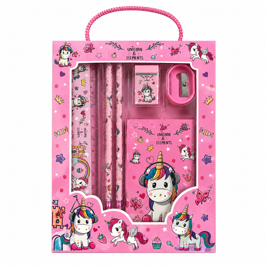 Kit de Papelería Escolar Unicornio | Recuerdo para Fiesta Infantil
