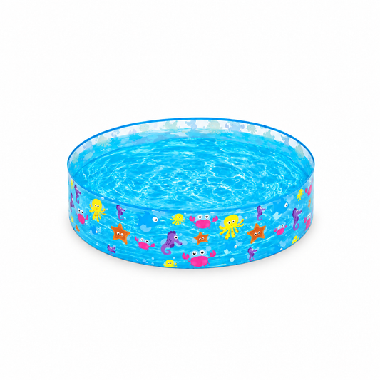 Alberca infantil  de 122x25 cm con diseño de animales marinos  no se infla