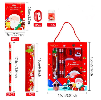 Kit de Papelería Escolar Navidad | Recuerdo para Fiesta Infantil