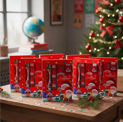 Kit de Papelería Escolar Navidad | Recuerdo para Fiesta Infantil