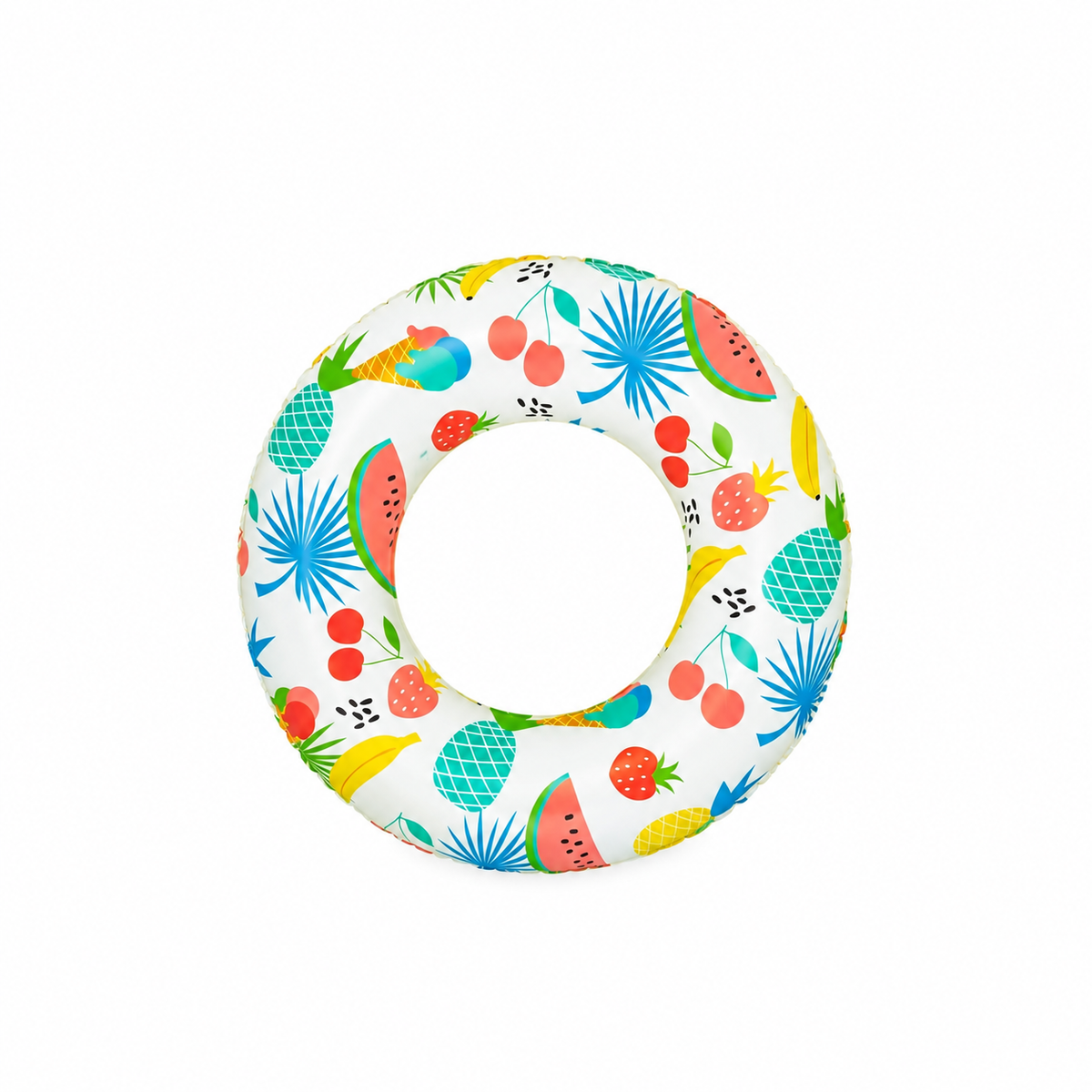Dona Salvavidas inflable con diseño  multicolor tropical de  61  cm