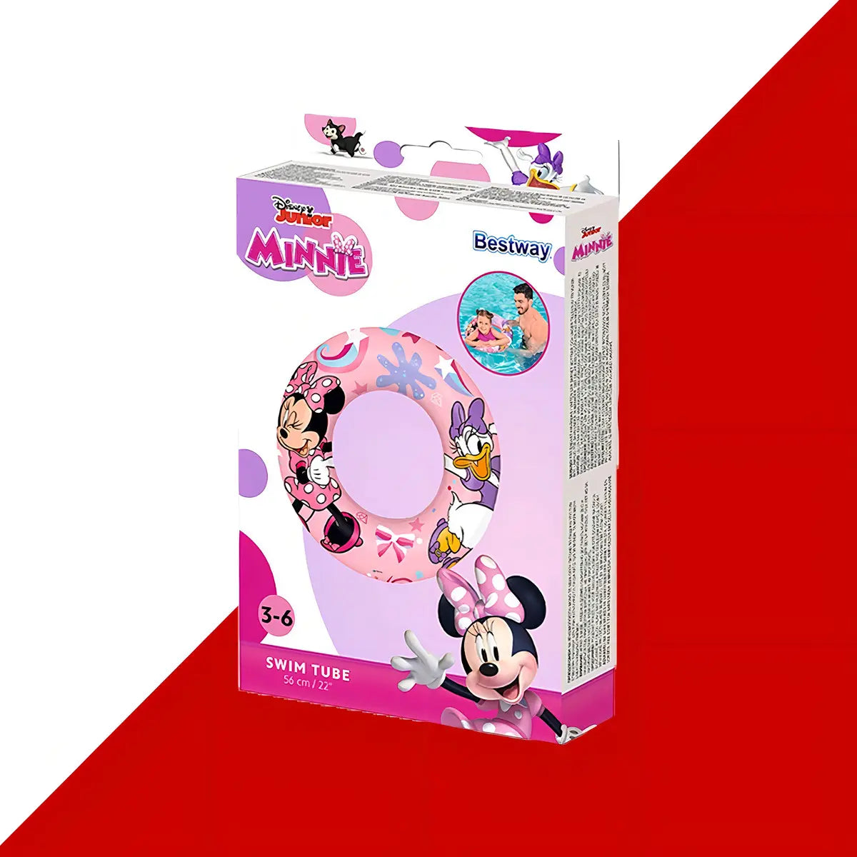 Dona Salvavidas Inflable de minnie mouse 56 cm para Niñas | 3 a 6 años