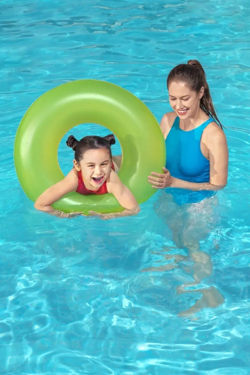 Dona Salvavidas Inflable verde Neón 76 cm para Niños | 3 a 6 años
