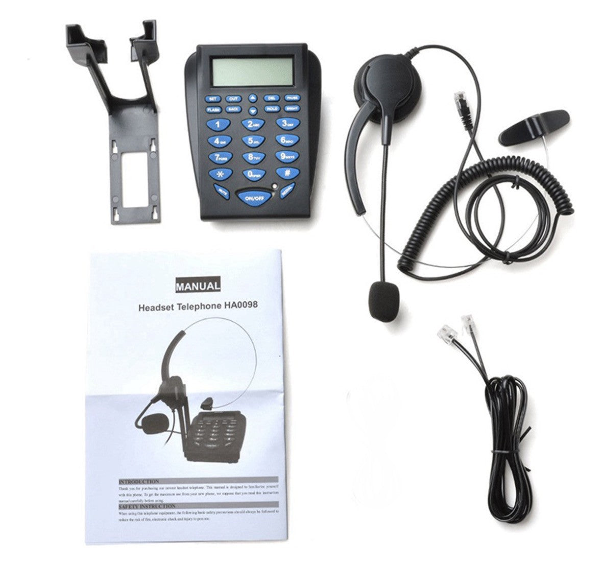 Teléfono fijo Chuyland con diadema para oficina y call center