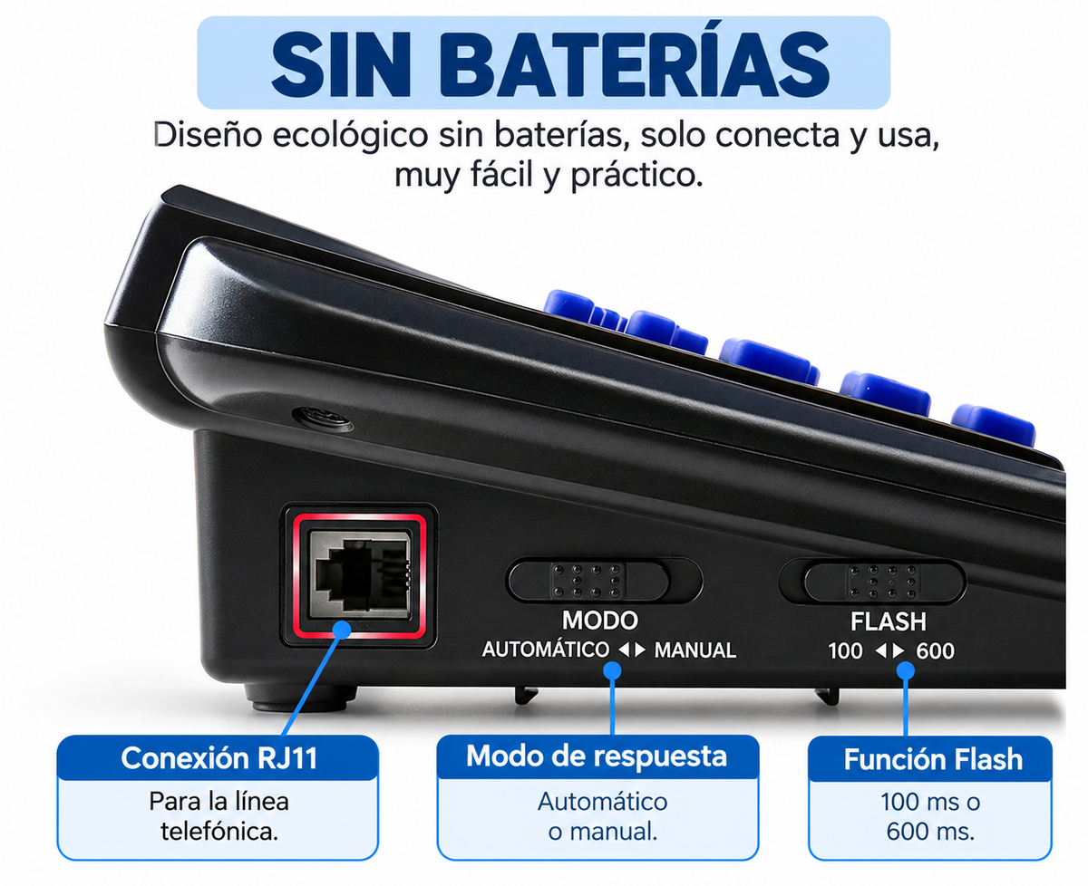 Teléfono fijo Chuyland con diadema para oficina y call center